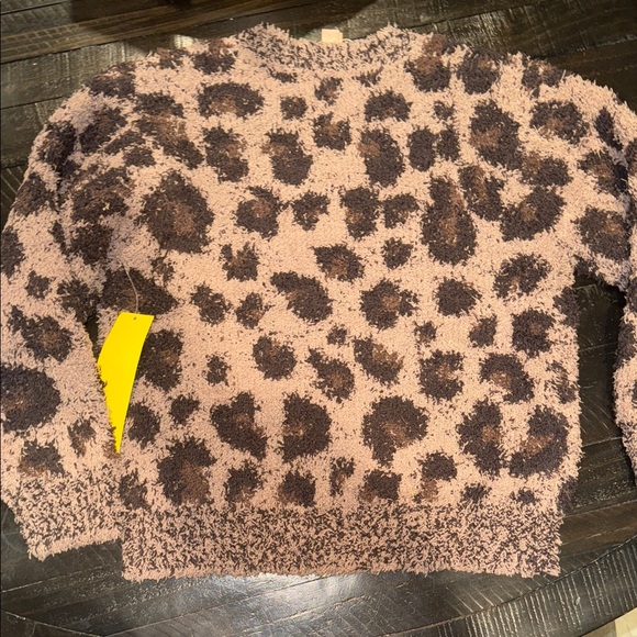 SKIMS  KIDS BROWN LEOPARD SWEATER - Picture 7 of 9